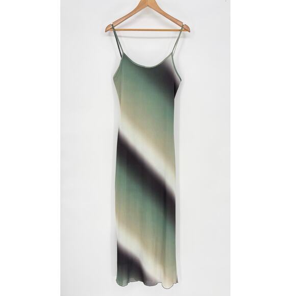 See You Monday Green Ombre Multicolored Maxi Dress Size L - Picture 1 of 5